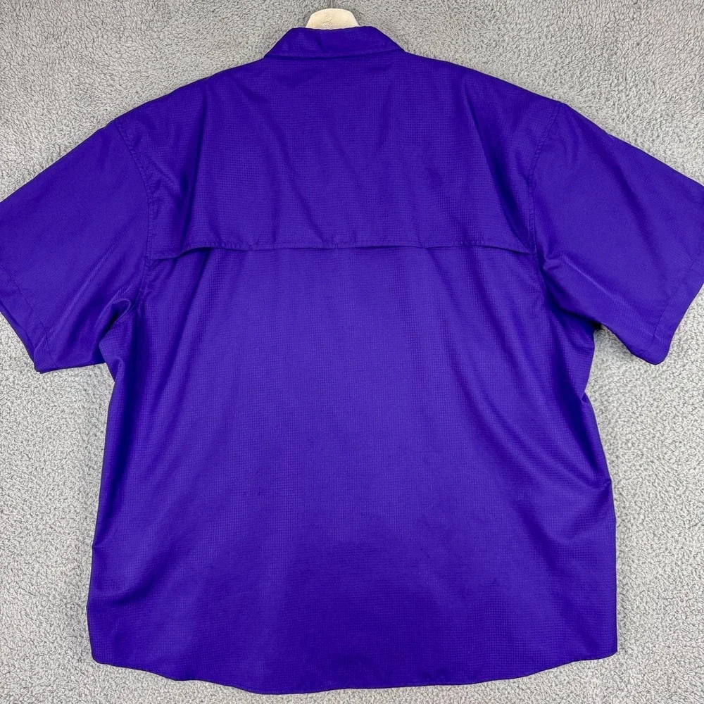 East Carolina‎ Pirates Shirt Mens 2XL Purple NCAA Football Antigua Fishing Guide